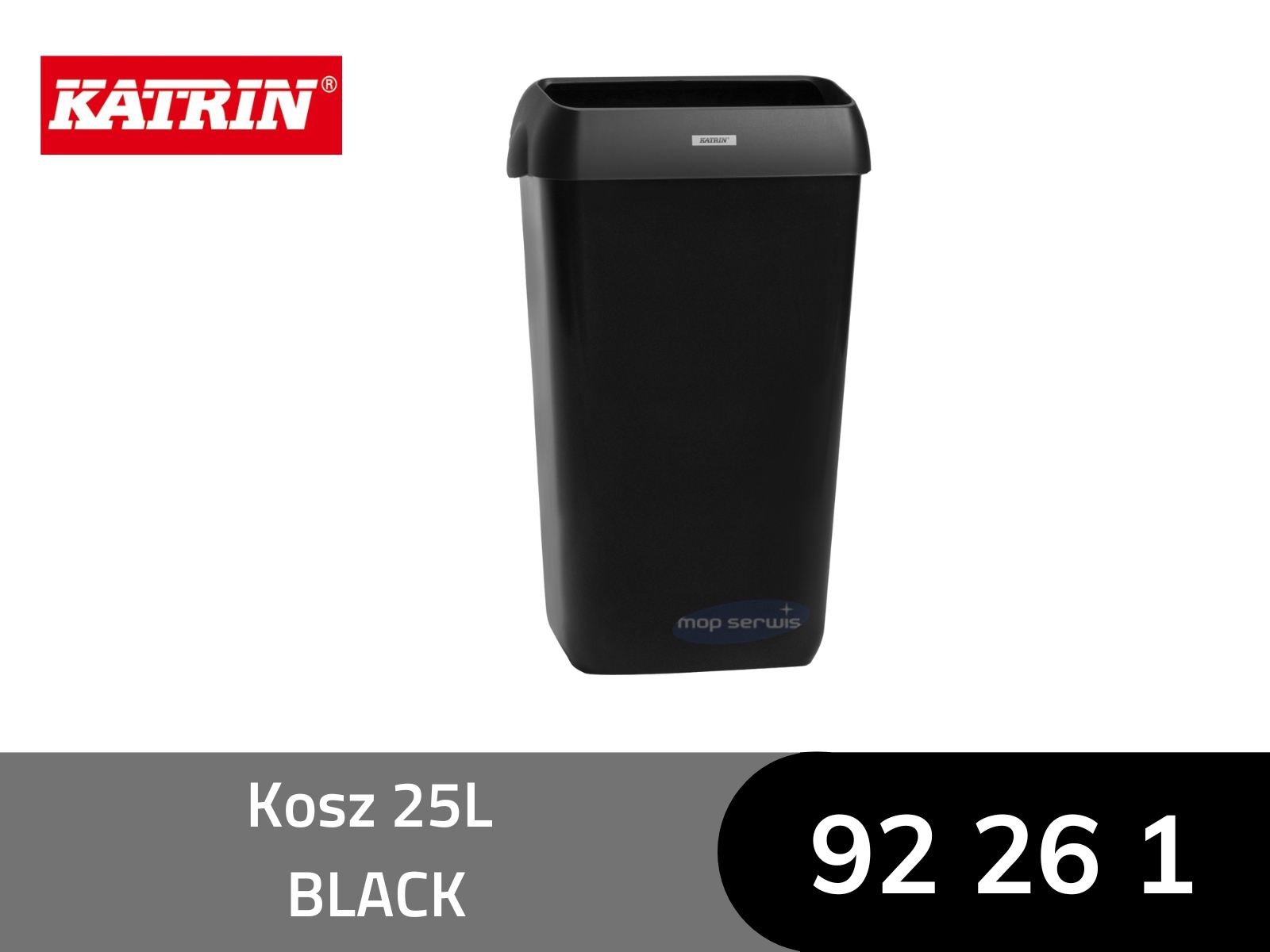 Kosz 25L KATRIN 92261 CZARNY